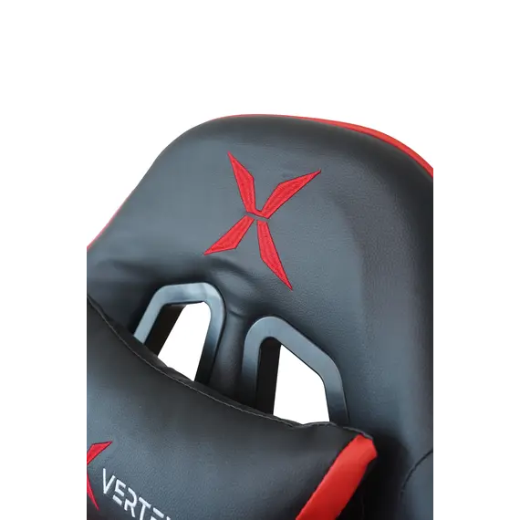 სათამაშო სავარძელი Vertex Gemu Gaming Chair Black &amp; Red PVC , 10 image - Primestore.ge