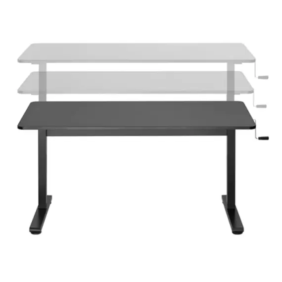 სათამაშო მაგიდა Vertex VX-MSSD-02B Affordable Manual Sit-Stand Desk Black , 7 image - Primestore.ge