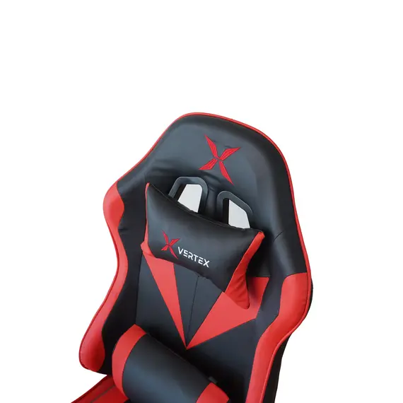 სათამაშო სავარძელი Vertex Gemu Gaming Chair Black &amp; Red PVC , 5 image - Primestore.ge