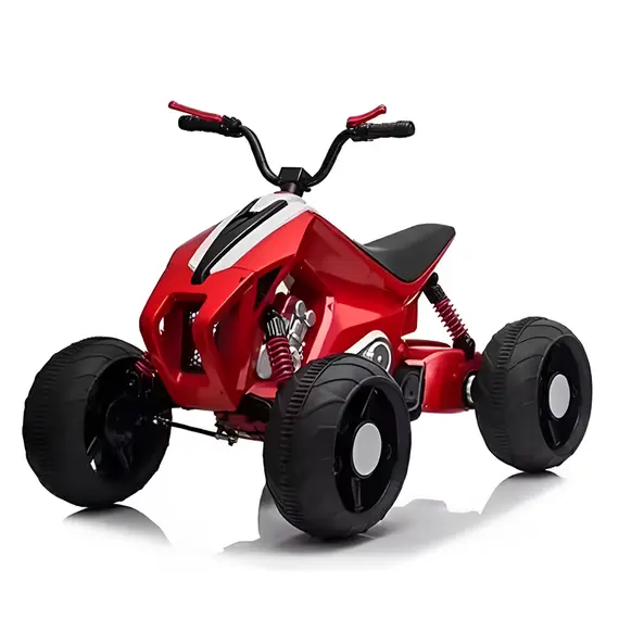 ბავშვის ელექტრო კვადროციკლი L718RED /კაუჩუკის საბურავებით/ტყავის სკამით , 4 image - Primestore.ge