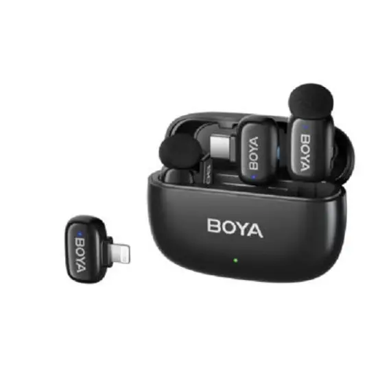 მიკროფონი BOYA Mini 12 Ultracompact 2.4GHz Wireless Microphone System Black  - Primestore.ge