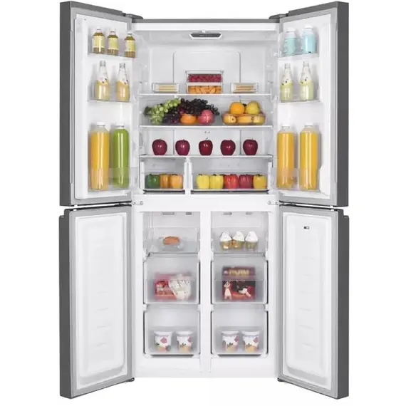 მაცივარი Hoffmann NFFD-180IX, 401L, A+, No Frost, Refrigerator, Grey , 3 image - Primestore.ge
