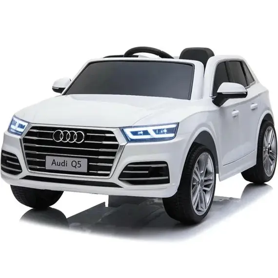 საბავშვო ელექტრო მანქანა Audi Q5B-W/ 2 ადგილიანი.კაუჩუკის საბურავით,რბილი სკამით  - Primestore.ge