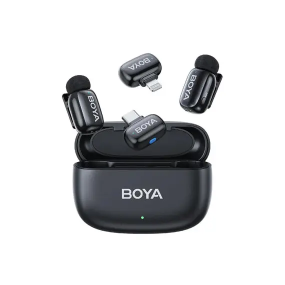 მიკროფონი BOYA Mini 12 Ultracompact 2.4GHz Wireless Microphone System Black , 5 image - Primestore.ge