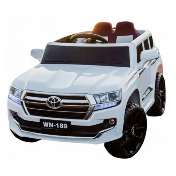 ბავშვის ელექტრო მანქანა TOYOTA D-189 კაუჩუკის საბურავებით,ტყავის სკამით - Primestore.ge