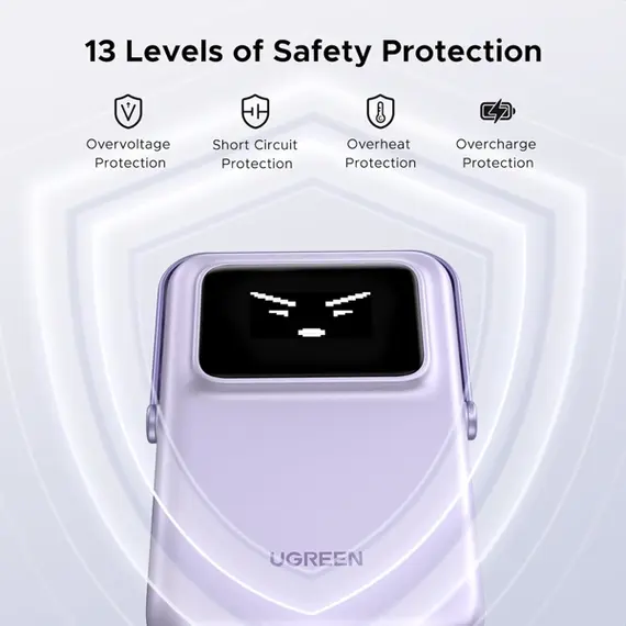 პორტატული დამტენი UGREEN PB572 (45328) Uno, 10000mAh, Magnetic Wireless Power Bank, Purple , 6 image - Primestore.ge