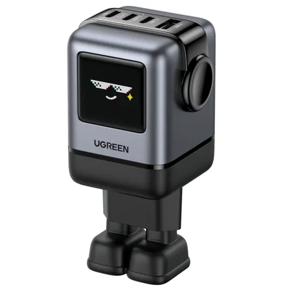 მობილურის დამტენი UGREEN X688 (45515B) Nexode Uno RobotGaN, 100W, USB, Type-C, Phone Charger, Grey , 2 image - Primestore.ge