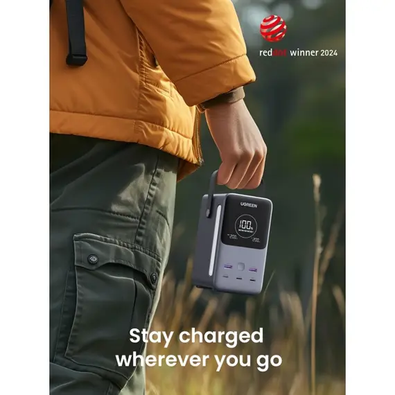 პორტატული დამტენი UGREEN PB770 (25286), 48000mAh, USB-A, Type-C, Power Bank With Smart Digital Display, Grey 25 , 3 image - Primestore.ge