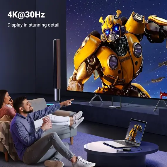 უსადენო HDMI გადამცემი UGREEN CM586 (90909A), 4K@30Hz Wireless HDMI Transmitter And Receiver, Grey , 7 image - Primestore.ge