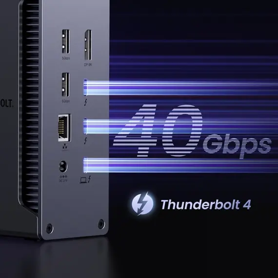 USB-C ჰაბი UGREEN U710 (25054EU) Revodok Max 213, Type-C, USB-A, DP, SD/TF, 3.5mm, Ethernet, USB-C Hub 13-in-1 Docking Station, Grey , 10 image - Primestore.ge