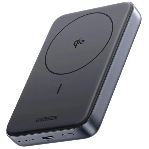 პორტატული დამტენი UGREEN PB761 (45763), 10000mAh, Magnetic Wireless Power Bank, Black  - Primestore.ge