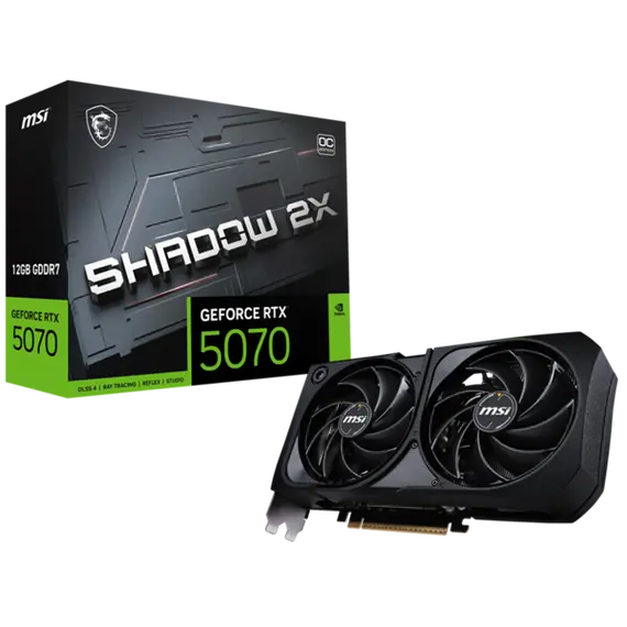 ვიდეო დაფა MSI GeForce RTX 5070 12G SHADOW 2X OC  - Primestore.ge