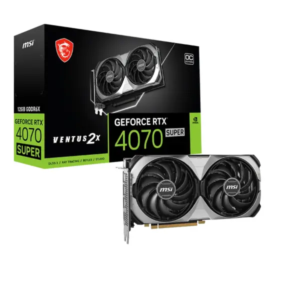 ვიდეო დაფა MSI GeForce RTX 4070 SUPER 12G VENTUS 2X OC  - Primestore.ge