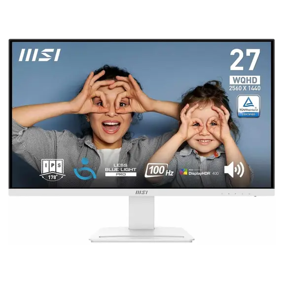მონიტორი MSI 9S6-3PB69H-054 PRO MP273QW E2, 27", Monitor, WQHD, IPS, HDMI, DP, 3.5mm, White  - Primestore.ge
