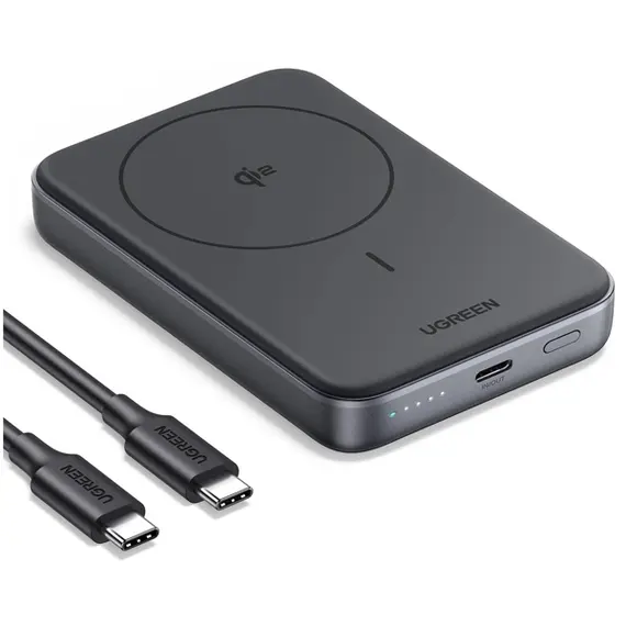 პორტატული დამტენი UGREEN PB761 (45763), 10000mAh, Magnetic Wireless Power Bank, Black , 11 image - Primestore.ge