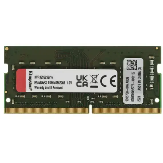 ოპერატიული მეხსიერება Kingston DDR3 SODIMM KVR32S22S8/16  - Primestore.ge