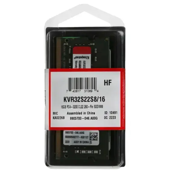 ოპერატიული მეხსიერება Kingston DDR3 SODIMM KVR32S22S8/16 , 2 image - Primestore.ge
