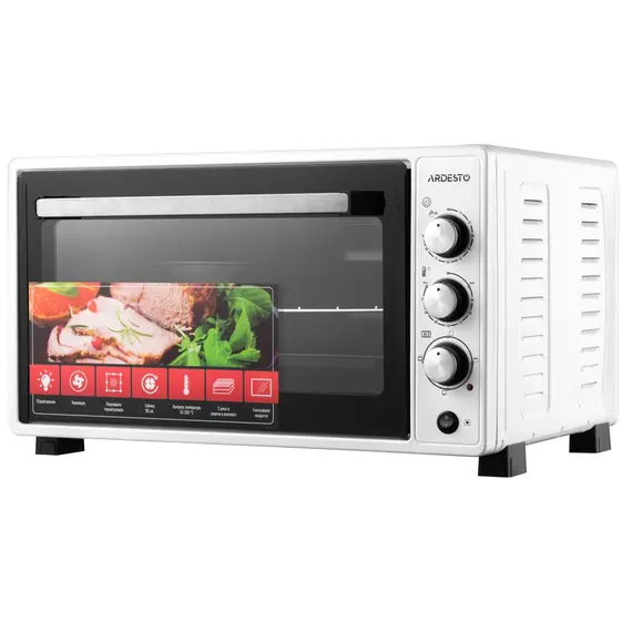 ელექტრო ღუმელი Ardesto MEO-N48CW, 1700W, 48L, Electric Oven, White , 3 image - Primestore.ge