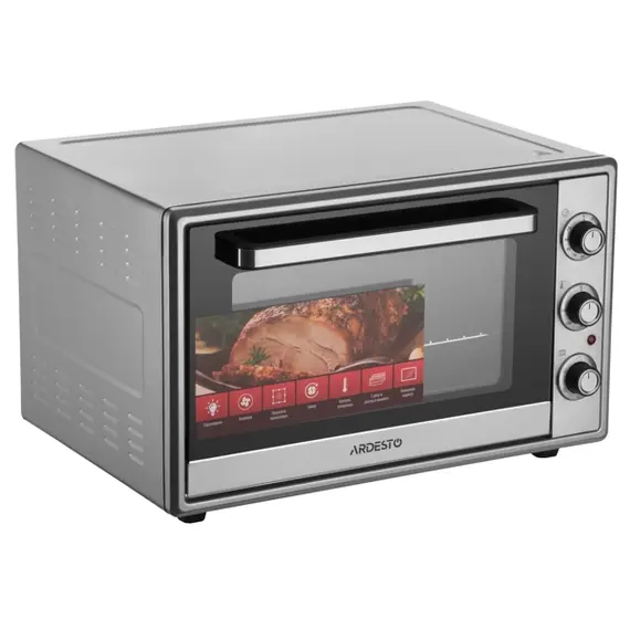 ელექტრო ღუმელი Ardesto MEO-F60CDG, 2000W, 60L, Electric Oven, Grey , 2 image - Primestore.ge