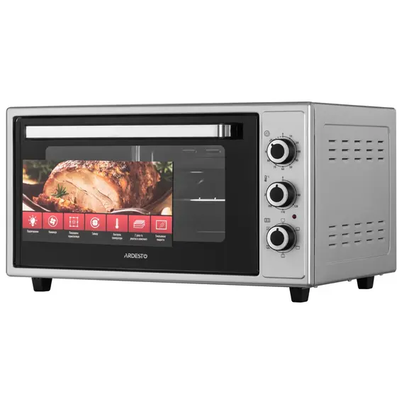 ელექტრო ღუმელი Ardesto MEO-F48CGR, 1600W, 48L, Electric Oven, Grey , 2 image - Primestore.ge