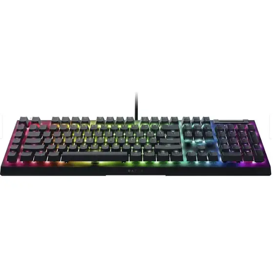 კლავიატურა Razer Keyboard mechanical BlackWidow V4 X 110key, Green Switch, USB-A, EN/RU, RGB, black , 2 image - Primestore.ge