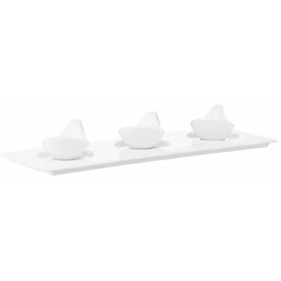 სადგამი თეფში Ardesto Tray, 34х12сm, porcelain, rectangle, white , 4 image - Primestore.ge