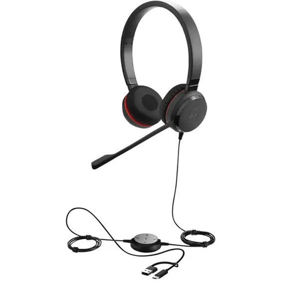 ყურსასმენი Jabra 5399-823-369 Evolve 30 II Stereo MS, Headset, Wired, USB C/A, 3.5mm, Black , 2 image - Primestore.ge