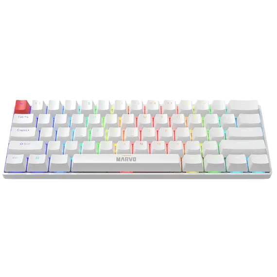 კლავიატურა MARVO Saber wired mechanical gaming keyboard RGB lighting White , 2 image - Primestore.ge