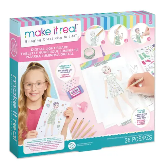კრეატიული სათამაშო Make It Real Digital Light Board  - Primestore.ge