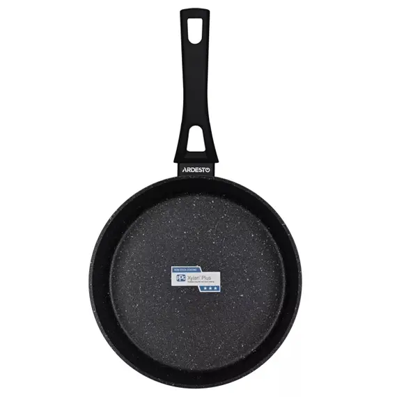 ტაფა Ardesto Deep Fry pan with lid Gemini Livorno, 24cm, aluminium, black , 3 image - Primestore.ge