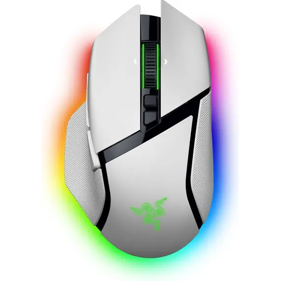 მაუსი Razer Mouse Basilisk V3 Pro 35K, RGB, USB-A/WL/BT, white  - Primestore.ge