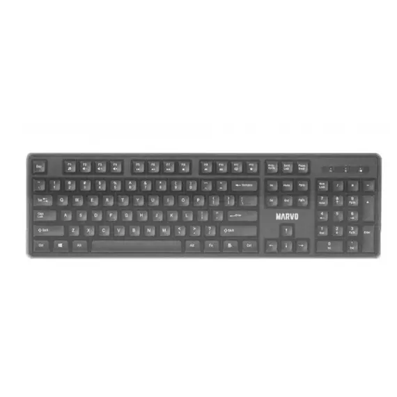 კლავიატურა და მაუსი MARVO WS005 BK wireless combo White , 3 image - Primestore.ge
