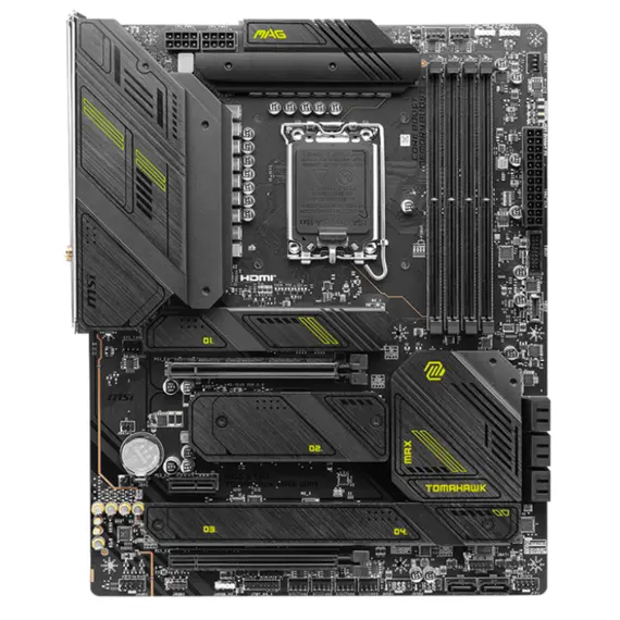 დედა დაფა MSI Motherboard MAG Z790 TOMAHAWK MAX WIFI s1700 Z790 4xDDR5 M.2 HDMI DP WiFi BT ATX  - Primestore.ge