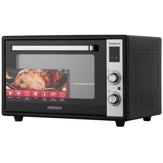 ელექტრო ღუმელი Ardesto MEO-F60CEL Elegance, 2000W, 60L, Electric Oven, Black , 2 image - Primestore.ge