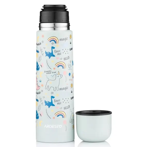 თერმოსი Ardesto Vacuum flask Magic 500ml, stainless steel, grey , 2 image - Primestore.ge