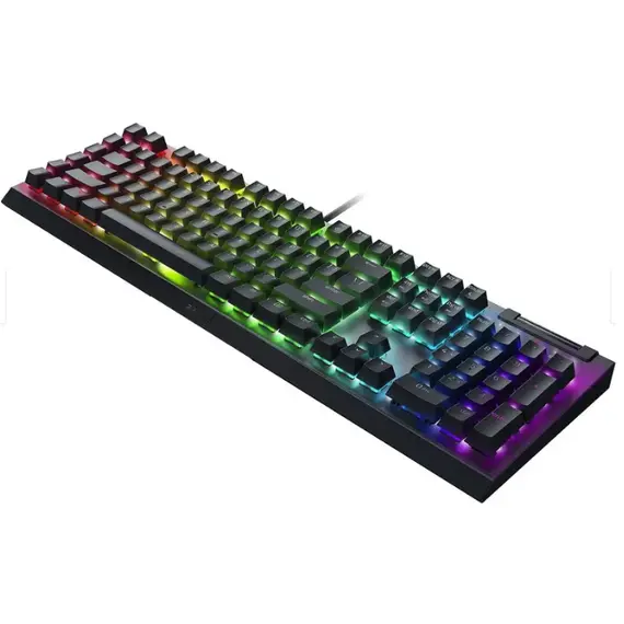 კლავიატურა Razer Keyboard mechanical BlackWidow V4 X 110key, Green Switch, USB-A, EN/RU, RGB, black , 3 image - Primestore.ge