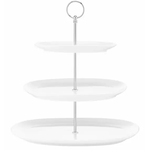 ნამცხვრის დასადები Ardesto Tier cake stand, 32х32сm, porcelain, white  - Primestore.ge