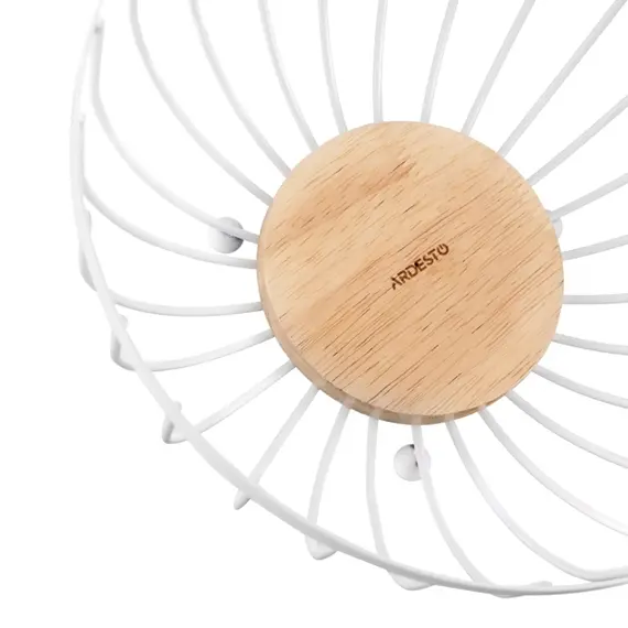 ხილის თასი Ardesto Basket Midori 25х25х13cm, metal, wood, white , 2 image - Primestore.ge
