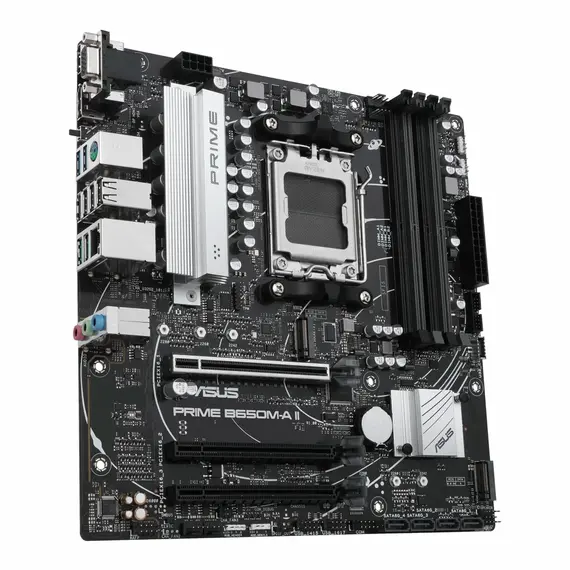 დედა დაფა ASUS Motherboard PRIME B650M-A II-CSM sAM5 B650 4xDDR5 M.2 D-Sub HDMI DP mATX , 2 image - Primestore.ge
