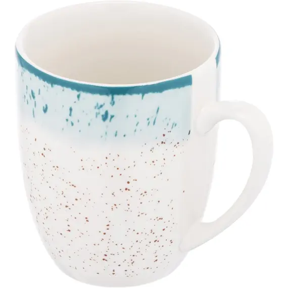 ჭიქა Ardesto Mug Siena, 360ml, porcelain, white-blue , 2 image - Primestore.ge