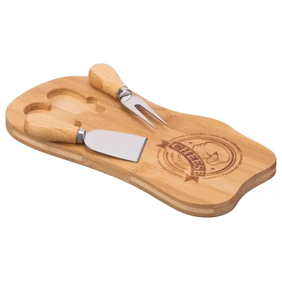 ნაკრები ყველის სერვირებისთვის Ardesto Set for serving cheese Midori, 28х14х2cm, bamboo, metal  - Primestore.ge