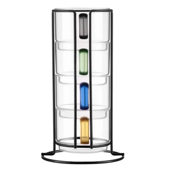 ჭიქების ნაკრები Ardesto Set of cups 350ml, 4pcs, borosilicate glass, transparent , 2 image - Primestore.ge