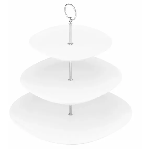 ნამცხვრის დასადები Ardesto Tier cake stand, 32х32сm, porcelain, white , 2 image - Primestore.ge