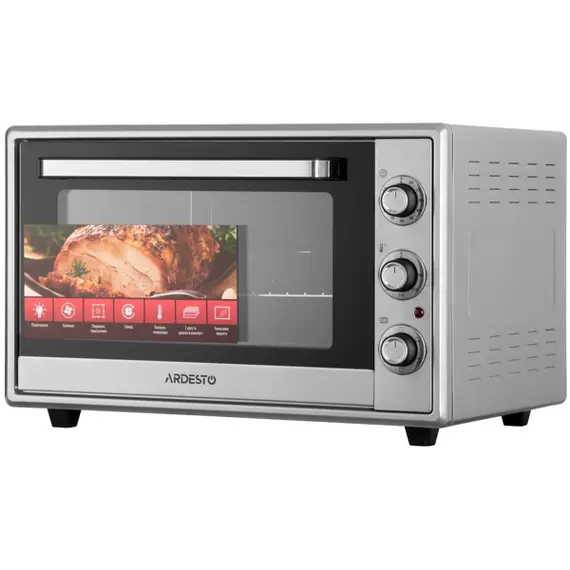 ელექტრო ღუმელი Ardesto MEO-F60CDG, 2000W, 60L, Electric Oven, Grey , 3 image - Primestore.ge