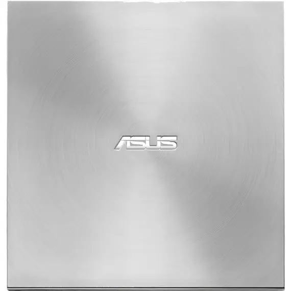 დისკის წამკითხველი ASUS ODD portable ZenDrive SDRW-08U7M-U DVD+-R/RW burner M-DISC USB2.0 Slim silver Retail Box Slim  - Primestore.ge