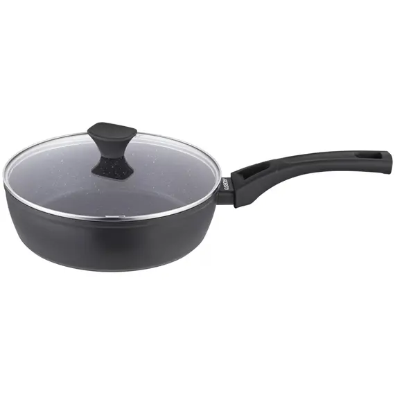 ტაფა Ardesto Deep Fry pan with lid Gemini Livorno, 24cm, aluminium, black  - Primestore.ge
