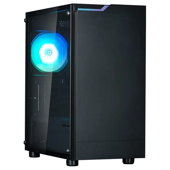 კომპიუტერის ქეისი Zalman PC case T4 Plus without PSU, 2xUSB3.0, 1xUSB2.0, 1x120mm ARGB, VGA 320mm, TG Side Panel, mATX, black  - Primestore.ge
