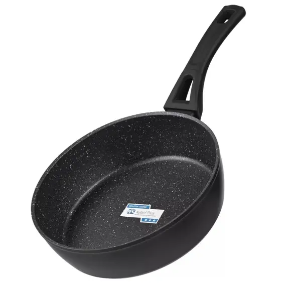 ტაფა Ardesto Deep Fry pan with lid Gemini Livorno, 24cm, aluminium, black , 2 image - Primestore.ge