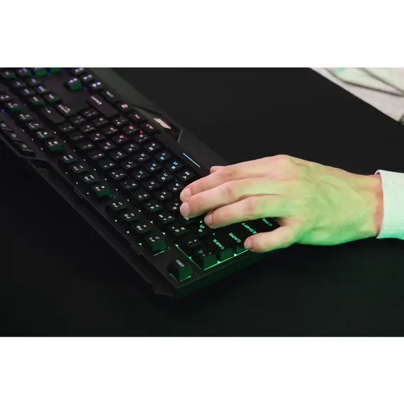 კლავიატურა 2E GAMING Membrane keyboard KG315 110key, USB-A, EN/RU, RGB, black , 7 image - Primestore.ge