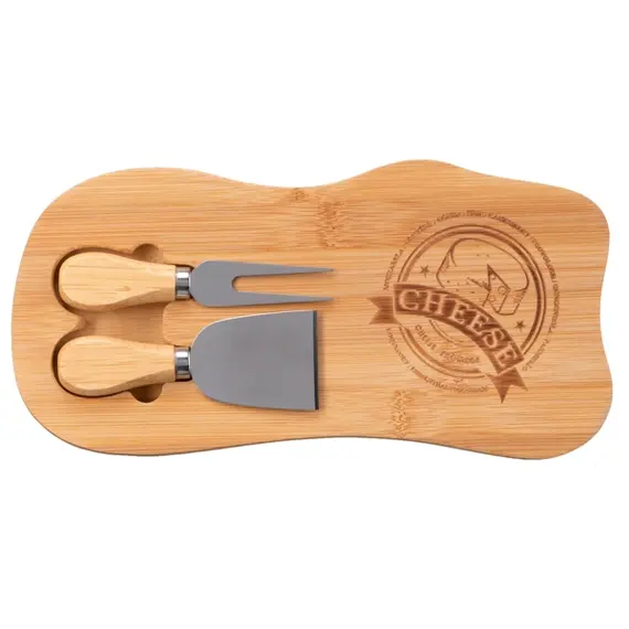 ნაკრები ყველის სერვირებისთვის Ardesto Set for serving cheese Midori, 28х14х2cm, bamboo, metal , 2 image - Primestore.ge